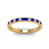 Load image into Gallery viewer, 0.50-ct.-princess-cut-diamond-channel-wedding-ring-for-her-with-blue-sapphire-in-14K-yellow-gold-FD8382-0.50CTBGSABLANGLE5-NL-YG