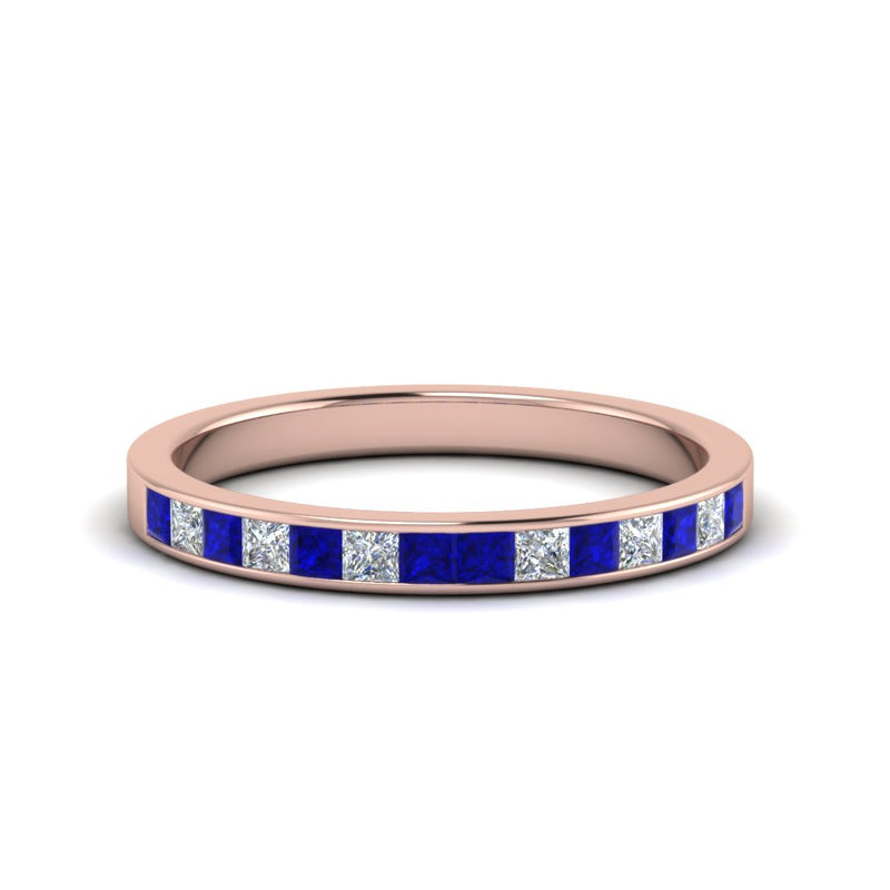 0.50-ct.-princess-cut-diamond-channel-wedding-ring-for-her-with-blue-sapphire-in-18K-rose-gold-FD8382-0.50CTBGSABL-NL-RG
