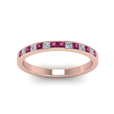 0.50-ct.-princess-cut-diamond-channel-wedding-ring-for-her-with-pink-sapphire-in-14K-rose-gold-FD8382-0.50CTBGSADRPIANGLE5-NL-RG
