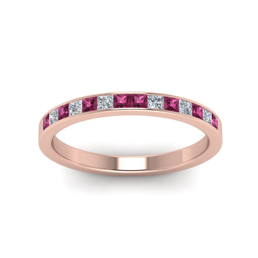 0.50-ct.-princess-cut-diamond-channel-wedding-ring-for-her-with-pink-sapphire-in-14K-rose-gold-FD8382-0.50CTBGSADRPIANGLE5-NL-RG