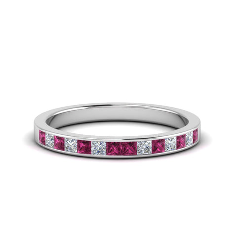 0.50-ct.-princess-cut-diamond-channel-wedding-ring-for-her-with-pink-sapphire-in-14K-white-gold-FD8382-0.50CTBGSADRPI-NL-WG