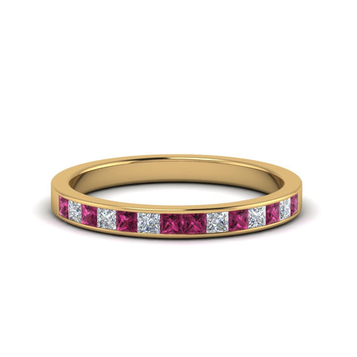 0.50-ct.-princess-cut-diamond-channel-wedding-ring-for-her-with-pink-sapphire-in-14K-yellow-gold-FD8382-0.50CTBGSADRPI-NL-YG
