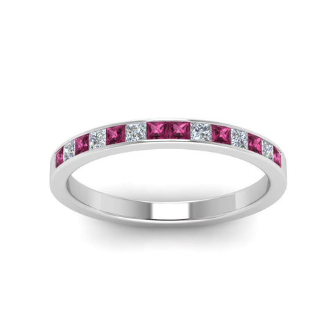 0.50-ct.-princess-cut-diamond-channel-wedding-ring-for-her-with-pink-sapphire-in-950-Platinum-FD8382-0.50CTBGSADRPIANGLE5-NL-WG