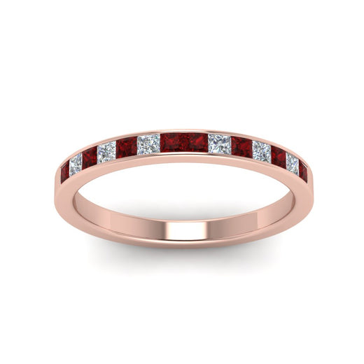 0.50-ct.-princess-cut-diamond-channel-wedding-ring-for-her-with-ruby-in-18K-rose-gold-FD8382-0.50CTBGRUDRANGLE5-NL-RG