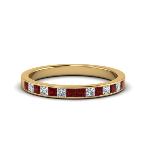 0.50-ct.-princess-cut-diamond-channel-wedding-ring-for-her-with-ruby-in-18K-yellow-gold-FD8382-0.50CTBGRUDR-NL-YG