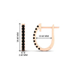 Load image into Gallery viewer, 0.50-ctw-huggie-hoop-black-diamond-earrings-in-rose-gold-FDEAR11260GBLACKANGLE2-0.50-NL-RG
