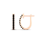 Load image into Gallery viewer, 0.50-ctw-huggie-hoop-black-diamond-earrings-in-rose-gold-FDEAR11260GBLACKANGLE2-0.50-NL-RG