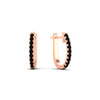 Load image into Gallery viewer, 0.50-ctw-huggie-hoop-black-diamond-earrings-in-rose-gold-FDEAR11260GBLACKANGLE2-0.50-NL-RG