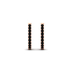 Load image into Gallery viewer, 0.50-ctw-huggie-hoop-black-diamond-earrings-in-rose-gold-FDEAR11260GBLACKANGLE2-0.50-NL-RG