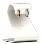 Load image into Gallery viewer, 0.50-ctw-huggie-hoop-black-diamond-earrings-in-rose-gold-FDEAR11260GBLACKANGLE2-0.50-NL-RG
