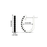 Load image into Gallery viewer, 0.50-ctw-huggie-hoop-black-diamond-earrings-in-white-gold-FDEAR11260GBLACKANGLE2-0.50-NL-WG