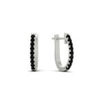 Load image into Gallery viewer, 0.50-ctw-huggie-hoop-black-diamond-earrings-in-white-gold-FDEAR11260GBLACKANGLE2-0.50-NL-WG