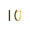 Load image into Gallery viewer, 0.50-ctw-huggie-hoop-black-diamond-earrings-in-yellow-gold-FDEAR11260GBLACKANGLE2-0.50-NL-YG