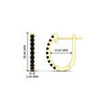 Load image into Gallery viewer, 0.50-ctw-huggie-hoop-black-diamond-earrings-in-yellow-gold-FDEAR11260GBLACKANGLE2-0.50-NL-YG