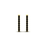 Load image into Gallery viewer, 0.50-ctw-huggie-hoop-black-diamond-earrings-in-yellow-gold-FDEAR11260GBLACKANGLE2-0.50-NL-YG