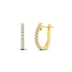 Load image into Gallery viewer, 0.50-ctw-huggie-hoop-diamond-earrings-in-yellow-gold-FDEAR11260ANGLE2-0.50-NL-YG