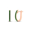 Load image into Gallery viewer, 0.50-ctw-huggie-hoop-emerald-earrings-in-rose-gold-FDEAR11260GEMGRANGLE2-0.50-NL-RG