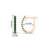 Load image into Gallery viewer, 0.50-ctw-huggie-hoop-emerald-earrings-in-rose-gold-FDEAR11260GEMGRANGLE2-0.50-NL-RG