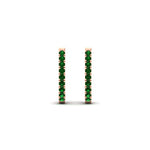 Load image into Gallery viewer, 0.50-ctw-huggie-hoop-emerald-earrings-in-rose-gold-FDEAR11260GEMGRANGLE2-0.50-NL-RG