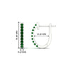 Load image into Gallery viewer, 0.50-ctw-huggie-hoop-emerald-earrings-in-white-gold-FDEAR11260GEMGRANGLE2-0.50-NL-WG