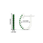 Load image into Gallery viewer, 0.50-ctw-huggie-hoop-emerald-earrings-in-white-gold-FDEAR11260GEMGRANGLE2-0.50-NL-WG