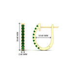 Load image into Gallery viewer, 0.50-ctw-huggie-hoop-emerald-earrings-in-yellow-gold-FDEAR11260GEMGRANGLE2-0.50-NL-YG