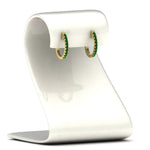 Load image into Gallery viewer, 0.50-ctw-huggie-hoop-emerald-earrings-in-yellow-gold-FDEAR11260GEMGRANGLE2-0.50-NL-YG