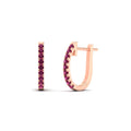 Thumbnail 40 - 0.50-ctw-huggie-hoop-pink-sapphire-earrings-in-rose-gold-FDEAR11260GSADRPIANGLE2-0.50-NL-RG