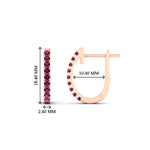 Load image into Gallery viewer, 0.50-ctw-huggie-hoop-pink-sapphire-earrings-in-rose-gold-FDEAR11260GSADRPIANGLE2-0.50-NL-RG