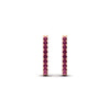 Load image into Gallery viewer, 0.50-ctw-huggie-hoop-pink-sapphire-earrings-in-rose-gold-FDEAR11260GSADRPIANGLE2-0.50-NL-RG