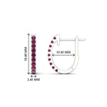 Load image into Gallery viewer, 0.50-ctw-huggie-hoop-pink-sapphire-earrings-in-white-gold-FDEAR11260GSADRPIANGLE2-0.50-NL-WG