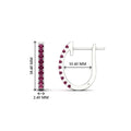 Thumbnail 45 - 0.50-ctw-huggie-hoop-pink-sapphire-earrings-in-white-gold-FDEAR11260GSADRPIANGLE2-0.50-NL-WG