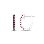 Load image into Gallery viewer, 0.50-ctw-huggie-hoop-pink-sapphire-earrings-in-white-gold-FDEAR11260GSADRPIANGLE2-0.50-NL-WG