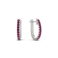 Thumbnail 43 - 0.50-ctw-huggie-hoop-pink-sapphire-earrings-in-white-gold-FDEAR11260GSADRPIANGLE2-0.50-NL-WG