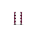 Load image into Gallery viewer, 0.50-ctw-huggie-hoop-pink-sapphire-earrings-in-white-gold-FDEAR11260GSADRPIANGLE2-0.50-NL-WG