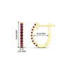 Load image into Gallery viewer, 0.50-ctw-huggie-hoop-pink-sapphire-earrings-in-yellow-gold-FDEAR11260GSADRPIANGLE2-0.50-NL-YG