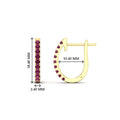Thumbnail 51 - 0.50-ctw-huggie-hoop-pink-sapphire-earrings-in-yellow-gold-FDEAR11260GSADRPIANGLE2-0.50-NL-YG