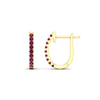 Load image into Gallery viewer, 0.50-ctw-huggie-hoop-pink-sapphire-earrings-in-yellow-gold-FDEAR11260GSADRPIANGLE2-0.50-NL-YG