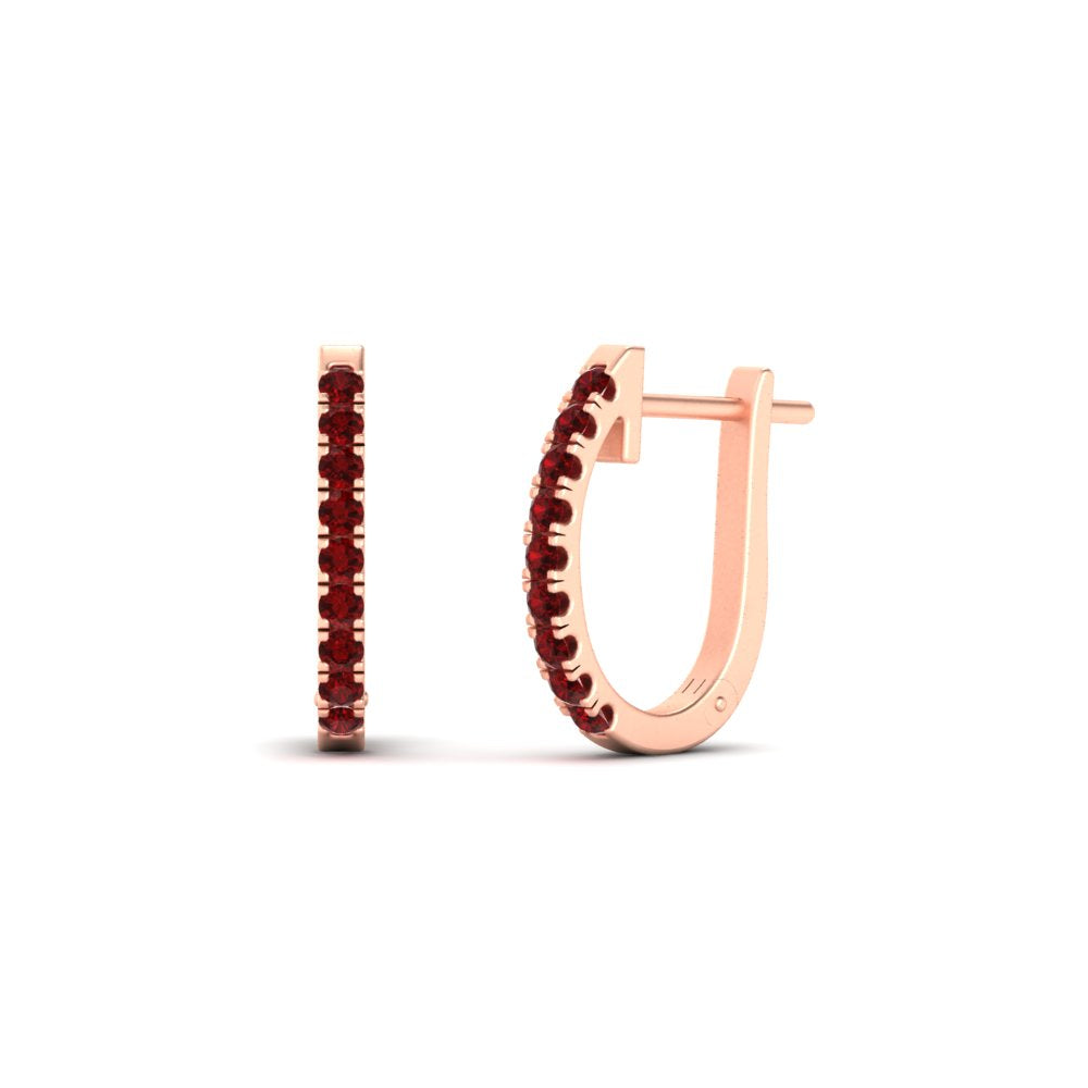 0.50-ctw-huggie-hoop-ruby-earrings-in-rose-gold-FDEAR11260GRUDRANGLE2-0.50-NL-RG