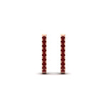 Load image into Gallery viewer, 0.50-ctw-huggie-hoop-ruby-earrings-in-rose-gold-FDEAR11260GRUDRANGLE2-0.50-NL-RG