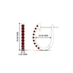 Load image into Gallery viewer, 0.50-ctw-huggie-hoop-ruby-earrings-in-white-gold-FDEAR11260GRUDRANGLE2-0.50-NL-WG