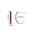 Thumbnail 81 - 0.50-ctw-huggie-hoop-ruby-earrings-in-white-gold-FDEAR11260GRUDRANGLE2-0.50-NL-WG