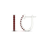 Load image into Gallery viewer, 0.50-ctw-huggie-hoop-ruby-earrings-in-white-gold-FDEAR11260GRUDRANGLE2-0.50-NL-WG