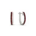 Thumbnail 79 - 0.50-ctw-huggie-hoop-ruby-earrings-in-white-gold-FDEAR11260GRUDRANGLE2-0.50-NL-WG