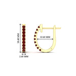 Load image into Gallery viewer, 0.50-ctw-huggie-hoop-ruby-earrings-in-yellow-gold-FDEAR11260GRUDRANGLE2-0.50-NL-YG