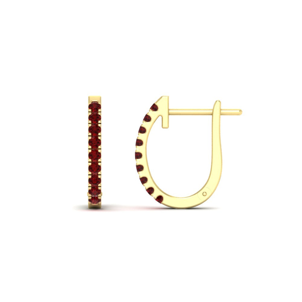 0.50-ctw-huggie-hoop-ruby-earrings-in-yellow-gold-FDEAR11260GRUDRANGLE2-0.50-NL-YG