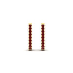 Load image into Gallery viewer, 0.50-ctw-huggie-hoop-ruby-earrings-in-yellow-gold-FDEAR11260GRUDRANGLE2-0.50-NL-YG