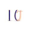 Load image into Gallery viewer, 0.50-ctw-huggie-hoop-sapphire-earrings-in-rose-gold-FDEAR11260GSABLANGLE2-0.50-NL-RG