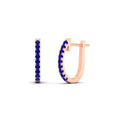 Thumbnail 22 - 0.50-ctw-huggie-hoop-sapphire-earrings-in-rose-gold-FDEAR11260GSABLANGLE2-0.50-NL-RG