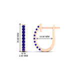 Load image into Gallery viewer, 0.50-ctw-huggie-hoop-sapphire-earrings-in-rose-gold-FDEAR11260GSABLANGLE2-0.50-NL-RG